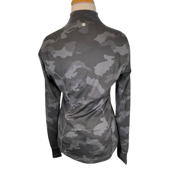 Yogalicious Luxe Black Camo Zip Jacket Medium Thumb Holes Athleisure Stretch - Picture 3 of 10